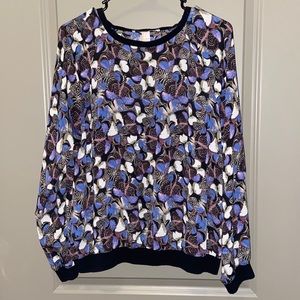 Long sleeve, mesh, multicolored butterfly top. Super lightweight.